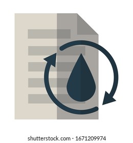 document with oil symbol on white background vector illustration design