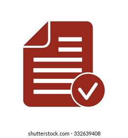 Document  with Ok  icon.