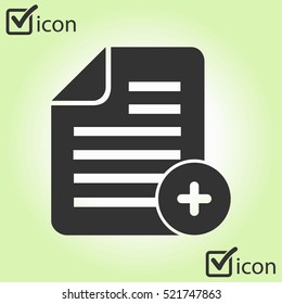 Document  with Ok  icon.