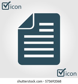 Document  with Ok  icon. Add paper. Attach page.