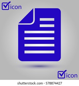 Document  with Ok  icon. Add paper. Attach page.