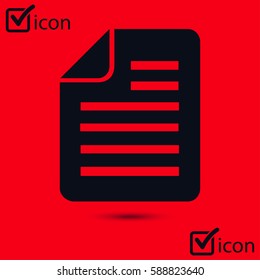 Document  with Ok  icon. Add paper. Attach page.