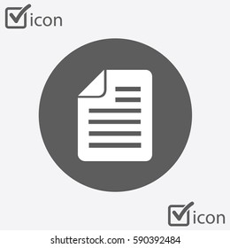 Document  with Ok  icon. Add paper. Attach page.