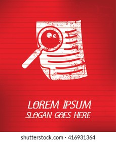 Document on red background,poster grunge design