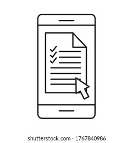 Dokument zum Thema Silhouette Smartphone Symbol Design, Bildung online und eLearning Thema Vektorgrafik