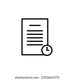 Document On White Background For Graphic And Web Design. Simple vector sign. Internet concept symbol for website button or mobile app