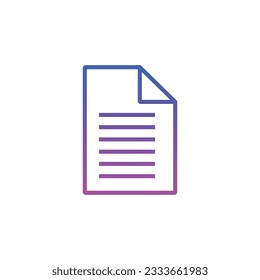 Document On White Background For Graphic And Web Design. Simple vector sign. Internet concept symbol for website button or mobile app
