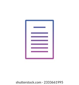 Document On White Background For Graphic And Web Design. Simple vector sign. Internet concept symbol for website button or mobile app