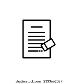 Document On White Background For Graphic And Web Design. Simple vector sign. Internet concept symbol for website button or mobile app