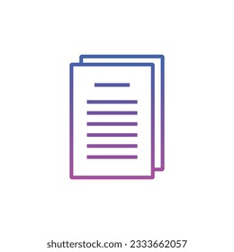 Document On White Background For Graphic And Web Design. Simple vector sign. Internet concept symbol for website button or mobile app