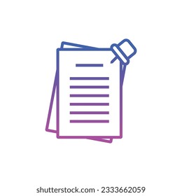 Document On White Background For Graphic And Web Design. Simple vector sign. Internet concept symbol for website button or mobile app