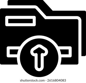 Document Open Glyph Vector Icon Design