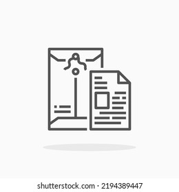 Document Open line icon. Editable stroke and pixel perfect. Can be used for digital product, presentation, print design and more.