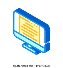 document of operating system isometric icon vector. document of operating system sign. isolated symbol illustration