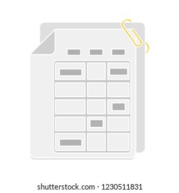 Document order icon - paper Document symbol. vector data organize illustration, paperwork sign