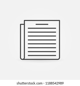 Document outline concept icon or design element in thin line style
