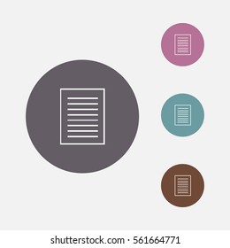 document outline icon illustration, can be used for web  and mobile design.
