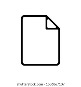 Document outline icon isolated. Symbol, logo illustration for mobile concept and web design.