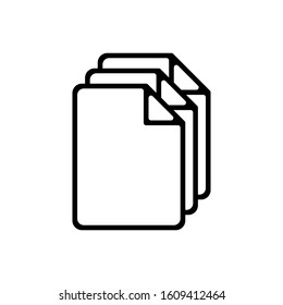 Document outline icon isolated. Symbol, logo illustration for mobile concept and web design.