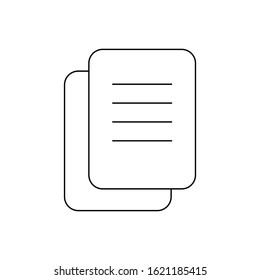 Document outline icon isolated. Symbol, logo illustration for mobile concept and web design.