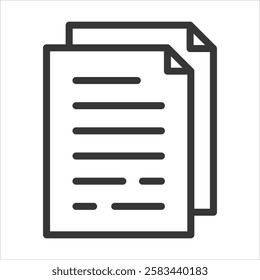 Document Outline Icon Vector Illustration