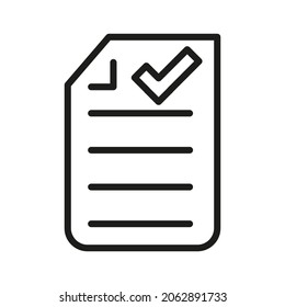 Document Outline Vector  Icon. Illustration Of A Stroke Vector On A White Background. From App And Website.