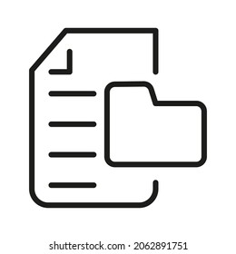 Document Outline Vector  Icon. Illustration Of A Stroke Vector On A White Background. From App And Website.