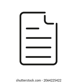 Document Outline Vector  Icon. Illustration Of A Stroke Vector On A White Background. From App And Website.