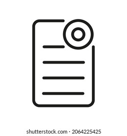 Document Outline Vector  Icon. Illustration Of A Stroke Vector On A White Background. From App And Website.