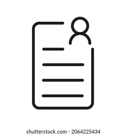Document Outline Vector  Icon. Illustration Of A Stroke Vector On A White Background. From App And Website.