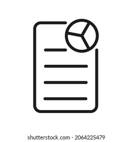 Icono del vector de esquema del documento. Ilustración De Un Vector De Estroque Sobre Un Fondo Blanco. De App Y Website.