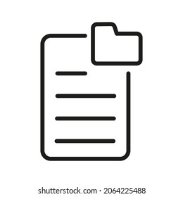 Document Outline Vector  Icon. Illustration Of A Stroke Vector On A White Background. From App And Website.