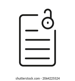 Document Outline Vector  Icon. Illustration Of A Stroke Vector On A White Background. From App And Website.