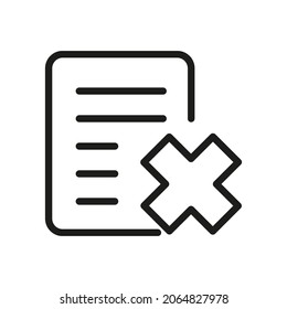 Document Outline Vector  Icon. Illustration Of A Stroke Vector On A White Background. From App And Website.