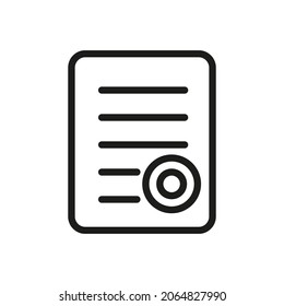 Document Outline Vector  Icon. Illustration Of A Stroke Vector On A White Background. From App And Website.