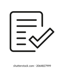 Icono del vector de esquema del documento. Ilustración De Un Vector De Estroque Sobre Un Fondo Blanco. De App Y Website.