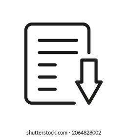 Document Outline Vector  Icon. Illustration Of A Stroke Vector On A White Background. From App And Website.