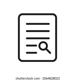 Document Outline Vector  Icon. Illustration Of A Stroke Vector On A White Background. From App And Website.