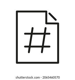 Document Outline Vector  Icon. Illustration Of A Stroke Vector On A White Background. From App And Website.