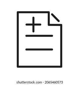 Document Outline Vector  Icon. Illustration Of A Stroke Vector On A White Background. From App And Website.