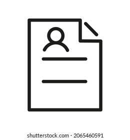 Document Outline Vector  Icon. Illustration Of A Stroke Vector On A White Background. From App And Website.