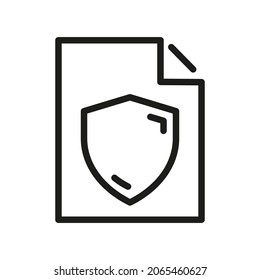 Document Outline Vector  Icon. Illustration Of A Stroke Vector On A White Background. From App And Website.