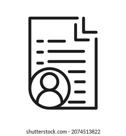Document Outline Vector  Icon. Illustration Of A Stroke Vector On A White Background. From App And Website