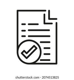 Document Outline Vector  Icon. Illustration Of A Stroke Vector On A White Background. From App And Website