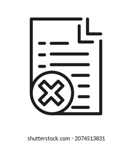 Document Outline Vector  Icon. Illustration Of A Stroke Vector On A White Background. From App And Website