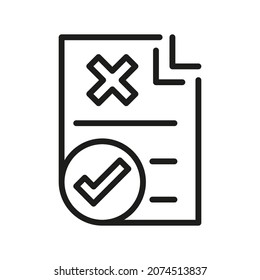 Document Outline Vector  Icon. Illustration Of A Stroke Vector On A White Background. From App And Website