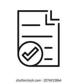 Document Outline Vector  Icon. Illustration Of A Stroke Vector On A White Background. From App And Website
