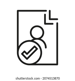 Document Outline Vector  Icon. Illustration Of A Stroke Vector On A White Background. From App And Website