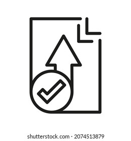 Document Outline Vector  Icon. Illustration Of A Stroke Vector On A White Background. From App And Website