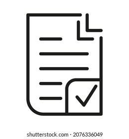 Document Outline Vector  Icon. Illustration Of A Stroke Vector On A White Background. From App And Website